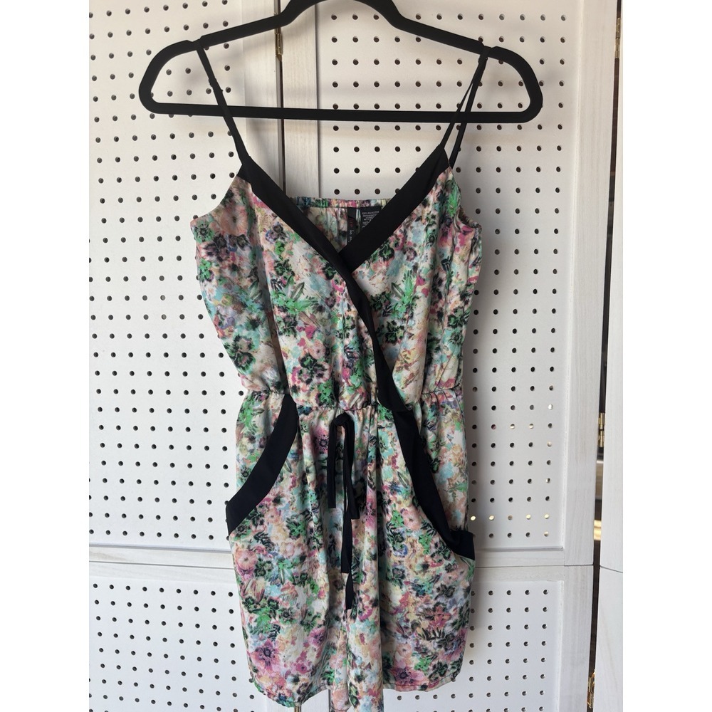 Fire Los Angeles Women's Small Colorful Romper Shortall V-Neck Tank Cute